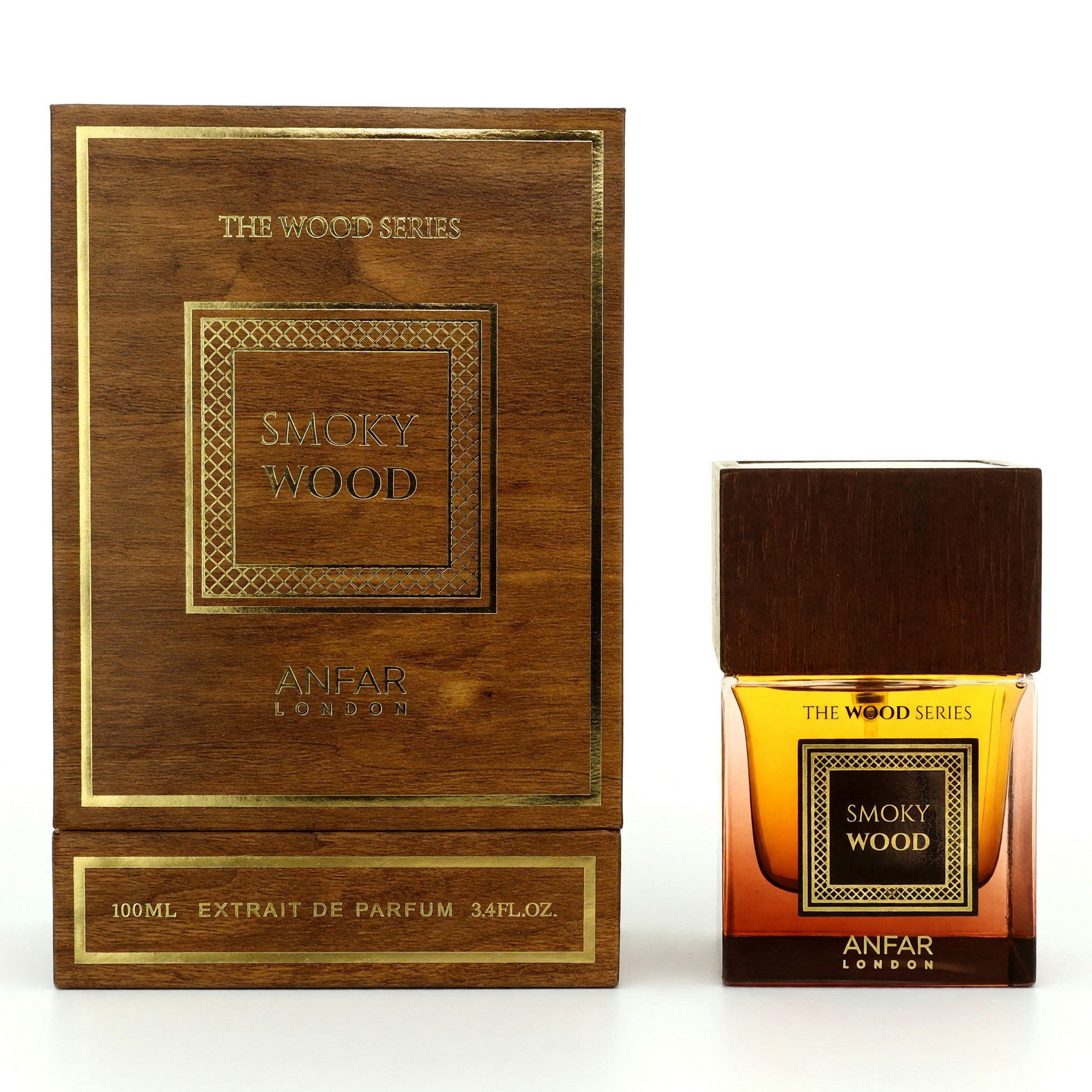 The Wood Series Smoky Wood by Anfar, 3.4oz Extrait de Parfum Spray men
