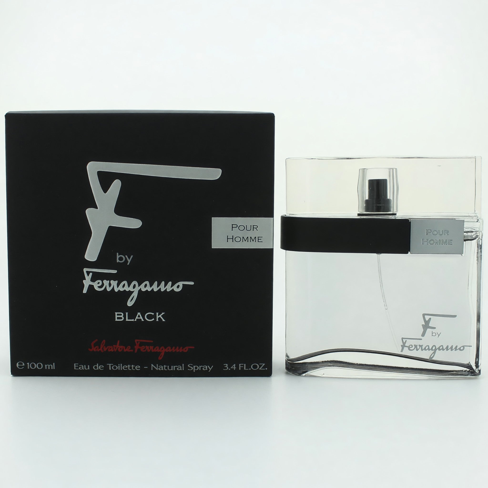F Black by Salvatore Ferragamo, 3.4 oz EDT Spray for Men