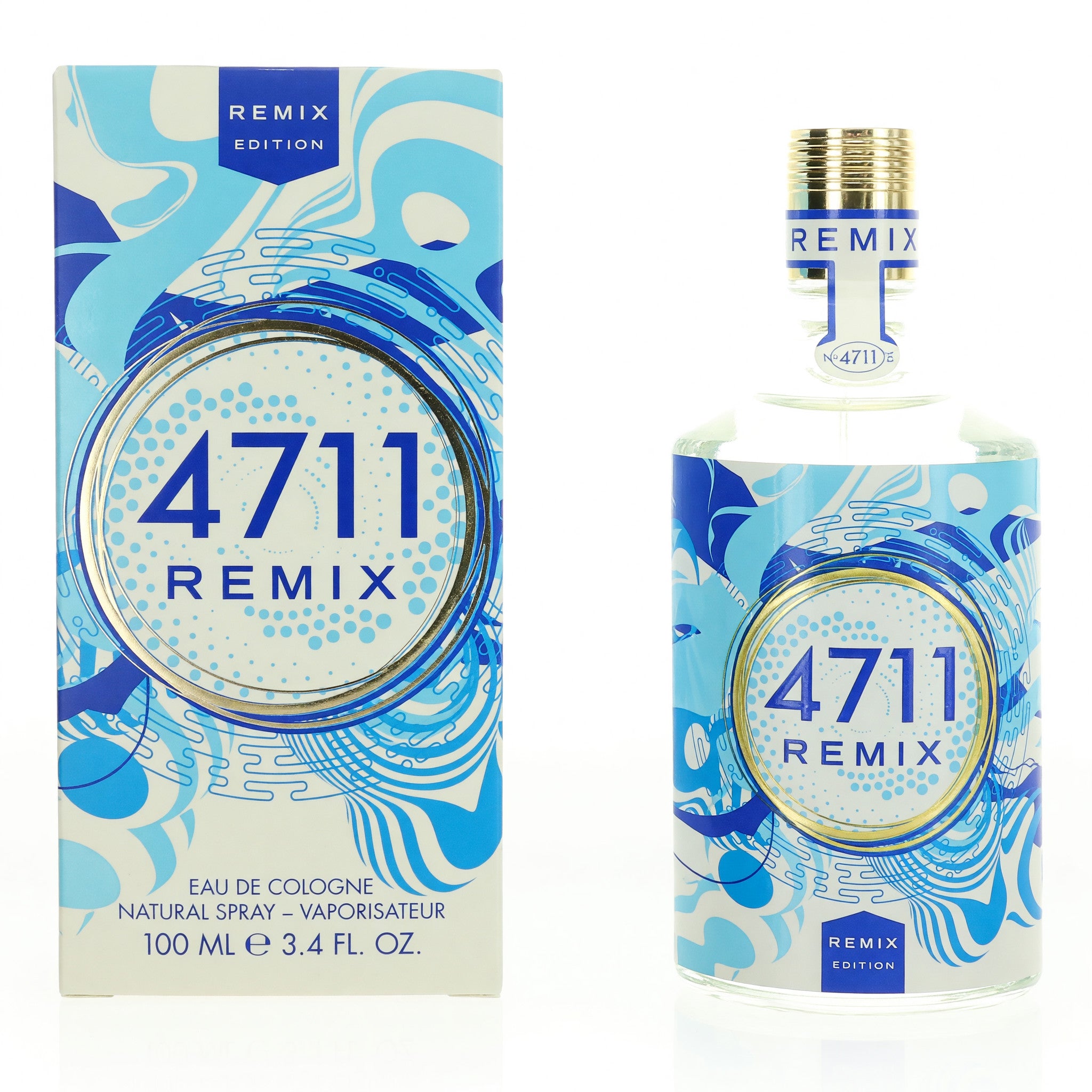 4711 Remix Sparkling Island by Muelhens, 3.4oz Eau de Cologne Spray for Unisex
