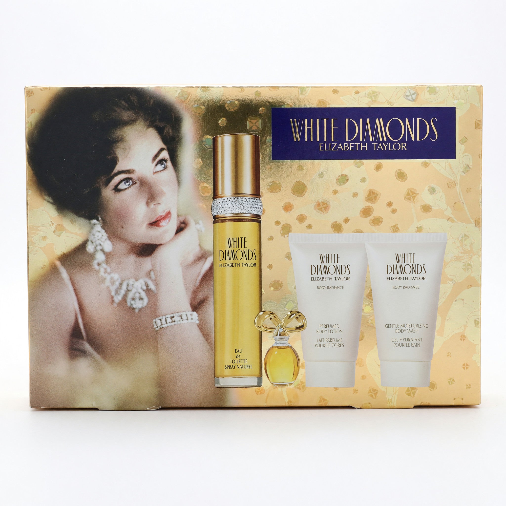 White Diamonds by Elizabeth Taylor, 4 Piece Gift Set women (With 1.7oz)