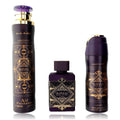 Bad'e Al Oud Amethyst by Lattafa, 3 Piece Gift Set for Unisex